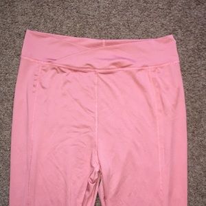 pink capri tie leggings